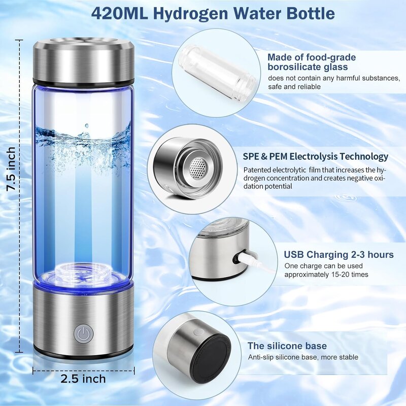 Hydrogen Water Bottle Factory - Custom Logo 420ml 550ml OEM/ODM