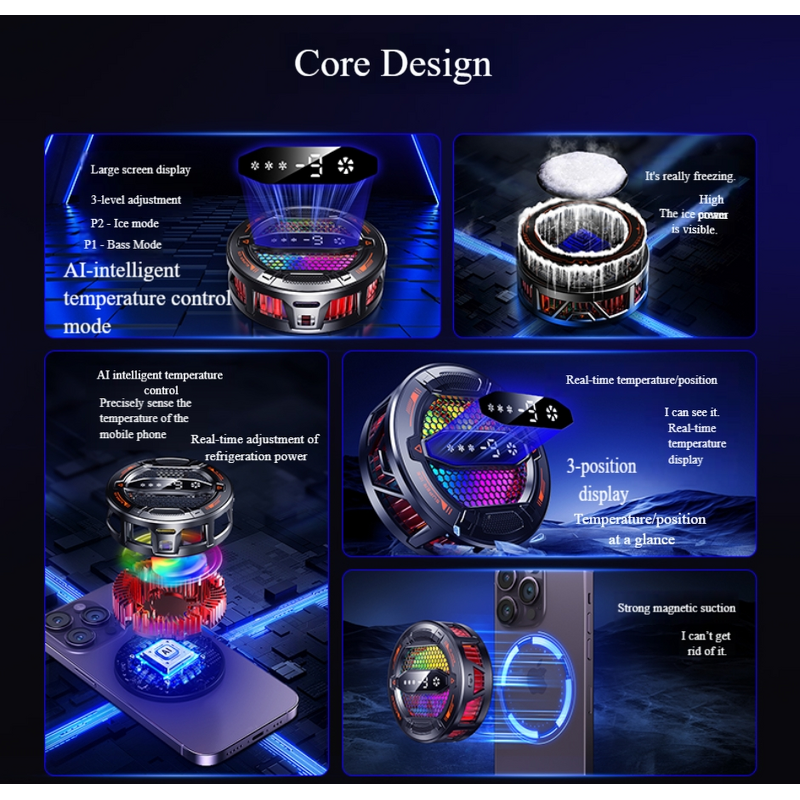 Phone Cooler Fan Supplier - Three-power Adjustable Digital Display OEM