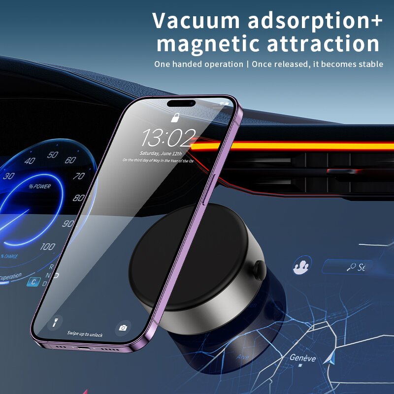 Magnetic Car Phone Holder Factory - 360 Rotation Suction Cup