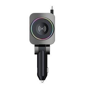 4 in 1 Car Wireless Charger Factory - PD60W Retractable Cable