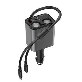 Dual Car Charger Adapter Supplier - Wholesale Retractable Cable