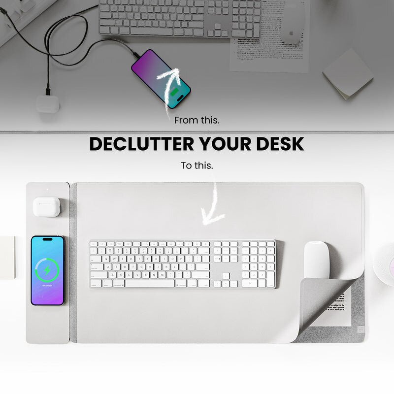 Wireless Charging Mouse Pad Supplier - OEM Leather Office Mat