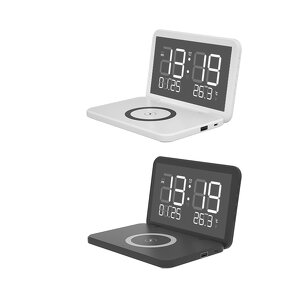 4 in 1 Wireless Charger Manufacturer - Desk Clock Makeup Mirror OEM