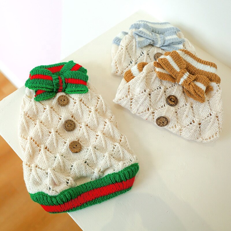 Dog Sweater Factory - OEM/ODM Cute Christmas Woolen Knitted with Bow