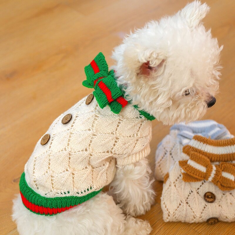 Dog Sweater Factory - OEM/ODM Cute Christmas Woolen Knitted with Bow