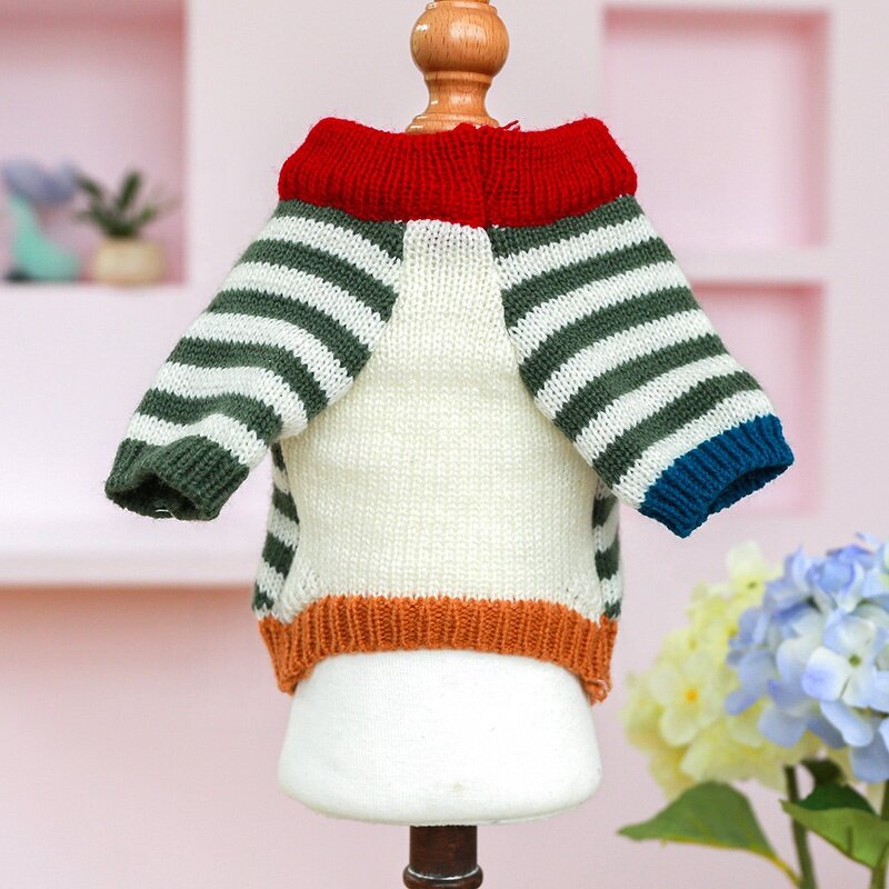 Dog Knit Sweater Manufacturer - OEM/ODM Colourful Striped Vintage Pullover