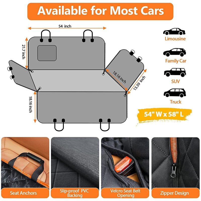 Car Seat Cover Factory - OEM/ODM Waterproof Foldable Back Seat Protector