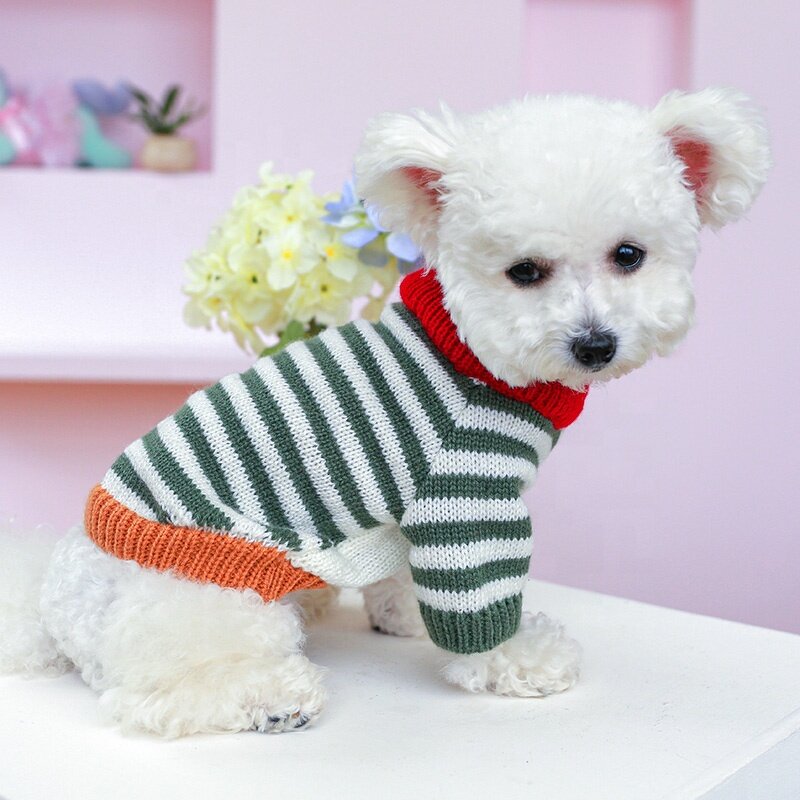 Dog Knit Sweater Manufacturer - OEM/ODM Colourful Striped Vintage Pullover
