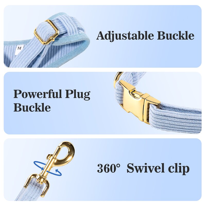 Dog Harness Set Factory - OEM/ODM Luxury No Pull Leash Set