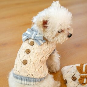 Dog Sweater Factory - OEM/ODM Cute Christmas Woolen Knitted with Bow