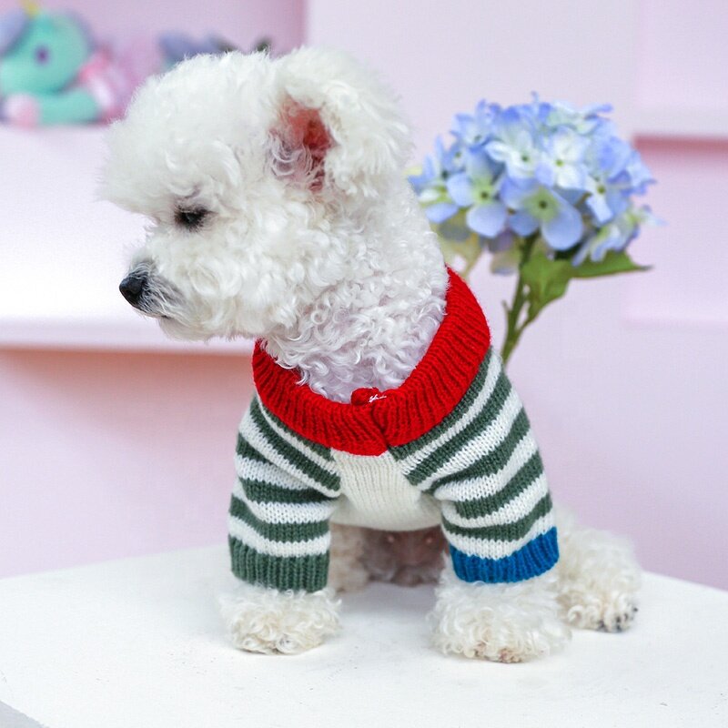 Dog Knit Sweater Manufacturer - OEM/ODM Colourful Striped Vintage Pullover