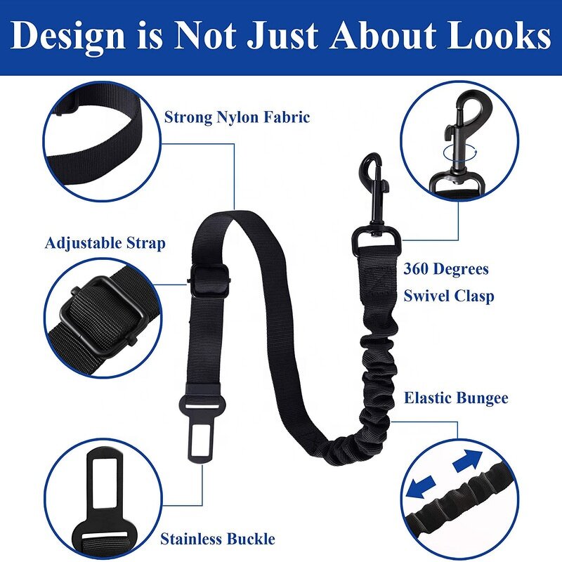 Pet Seat Belt Factory - OEM/ODM Adjustable Universal Elastic Nylon Belt