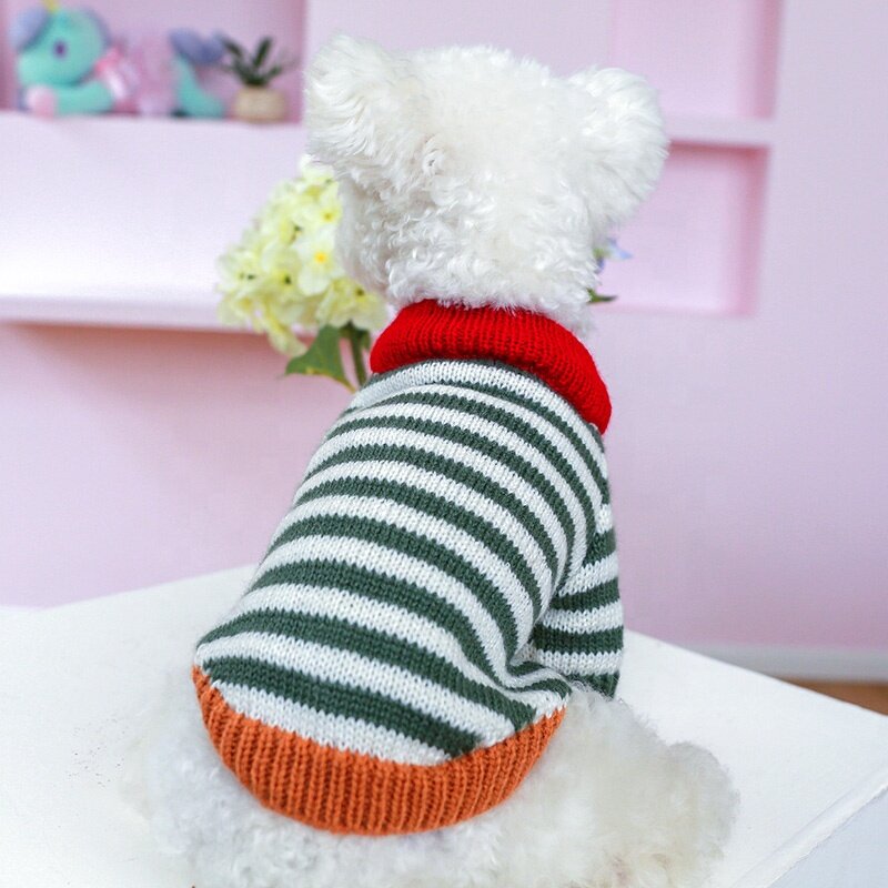 Dog Knit Sweater Manufacturer - OEM/ODM Colourful Striped Vintage Pullover