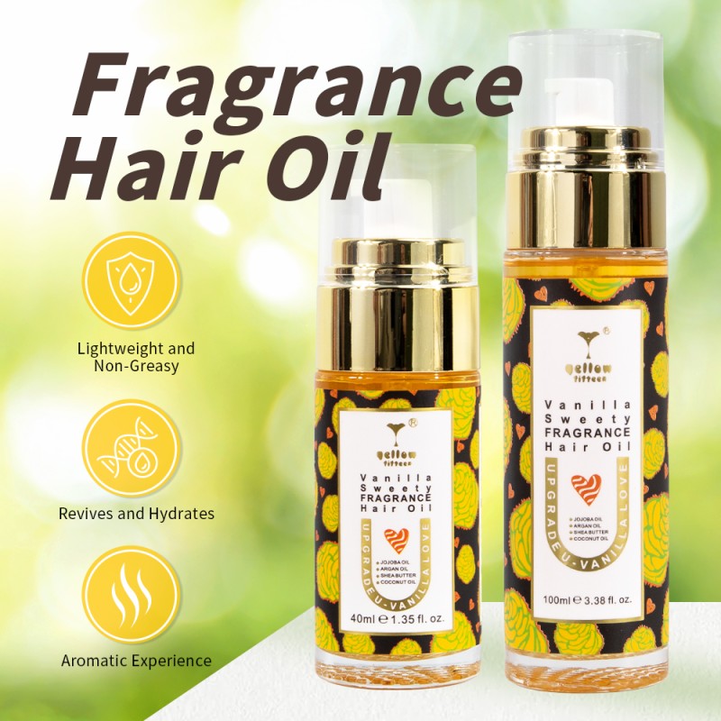Hair Oil Manufacturer - OEM Jojoba Argan Oil Vanilla Fragrance