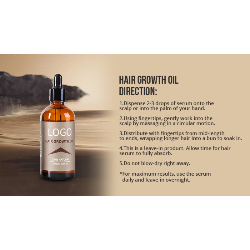 Hair Growth Oil Supplier - OEM Ginger Aloe Vera Vitamin E Custom Logo