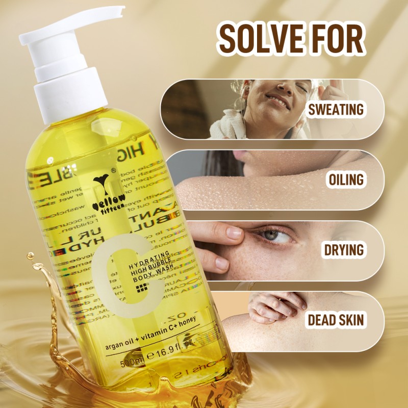 Body Wash Factory - OEM Argan Oil Vitamin C Honey Hydrating