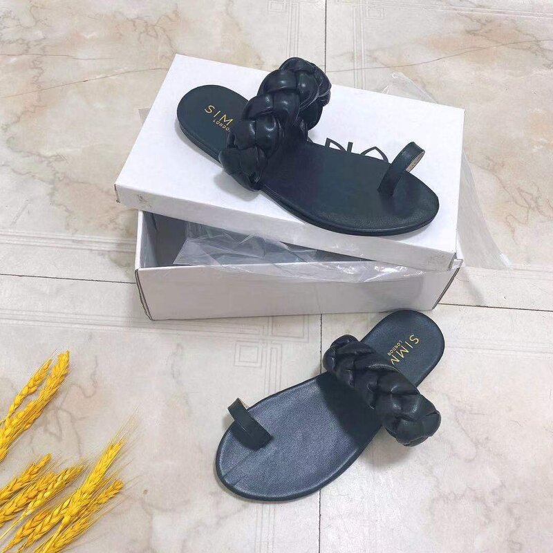 Flip Flops Factory - OEM/ODM Woven Braid Cross Strap PU Leather Sandals