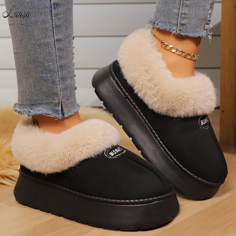 Snow Boots Factory - OEM/ODM Platform EVA Sole Fluffy Ankle Boots