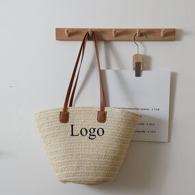 Straw Tote Bag Manufacturer - OEM/ODM Custom Logo Simple Woven Shoulder Bag