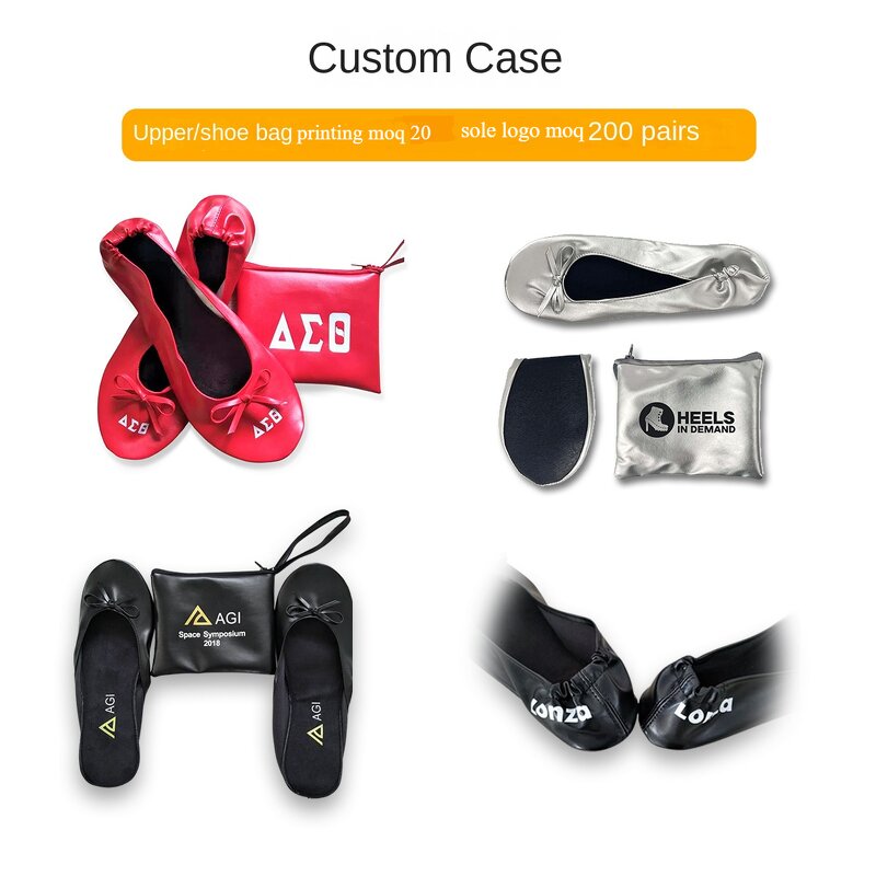 Ballet Shoes Manufacturer - OEM/ODM Custom Logo Foldable PU Leather Bow Tie