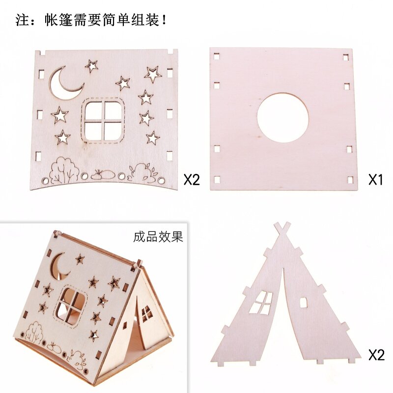 Dollhouse Accessories Factory - OEM/ODM Christmas Mini Wooden House Plaid Set