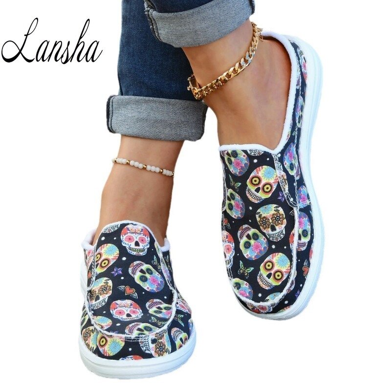 Boat Shoes Factory - OEM/ODM Bohemia Floral Print Slip-on Soft TPR Sole