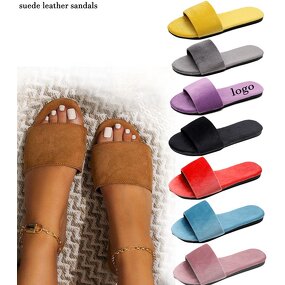 Slide Slippers Manufacturer - OEM/ODM Bulk Wholesale Suede Leather Blank Slippers