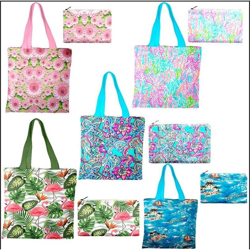 Canvas Tote Bags Manufacturer - OEM/ODM Wholesale Bohemia Flamingo Painting Print