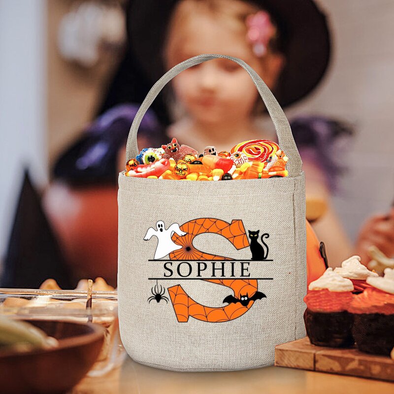 Trick or Treat Bag Factory - OEM/ODM Personalised Initial Name Candy Bucket Bag