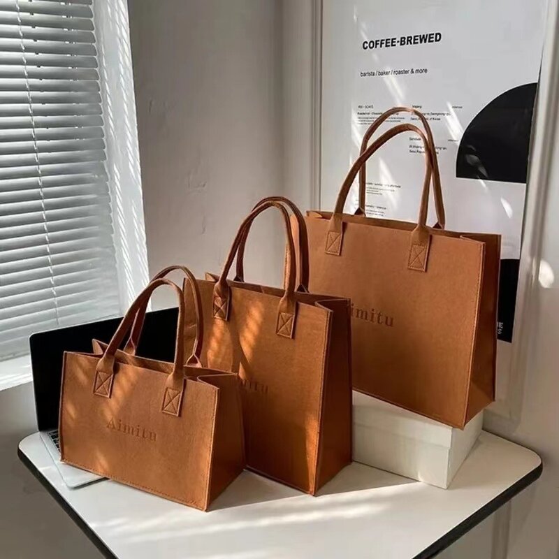 Tote Bag Factory - OEM/ODM Press Letter Logo Solid Unwoven Fabric Tote