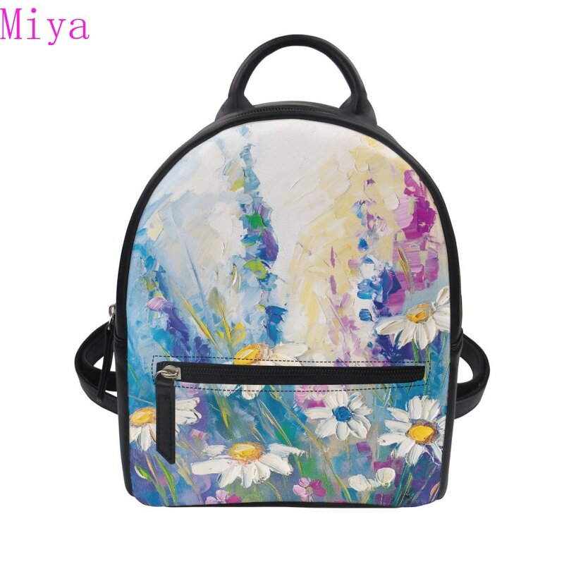 Children Backpack Manufacturer - OEM/ODM Custom Logo Floral Print PU Leather Backpack
