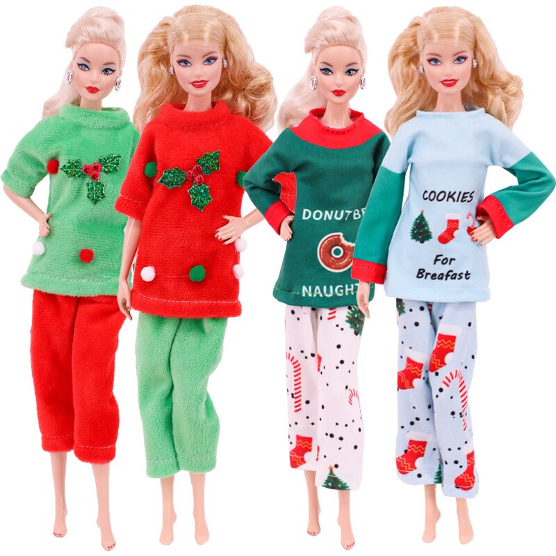 Christmas Doll Clothing Manufacturer - OEM/ODM 30cm Bobby Doll Fleece Top Pants Set