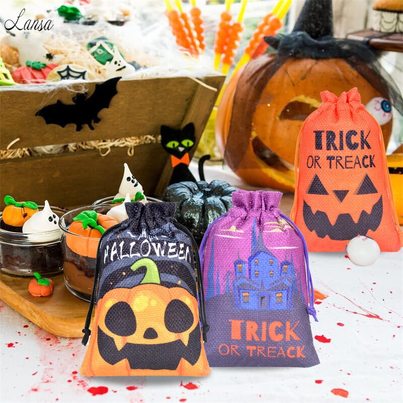 Halloween Bag Factory - OEM/ODM Wholesale Linen Drawstring Candy Gift Pouch