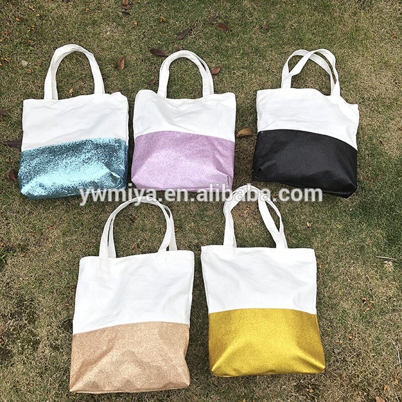 Tote Bags Factory - OEM/ODM Sequined Multi-color Lighting Canvas Tote Set