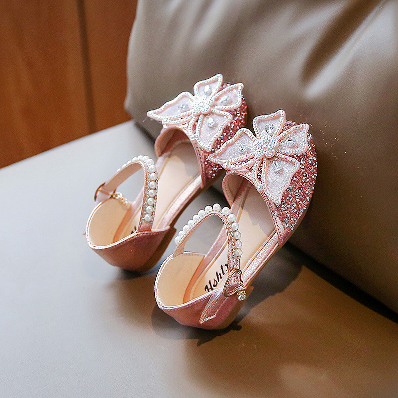 Flat Sandals Factory - OEM/ODM Sparkle Beaded Butterfly Decorated PU Leather