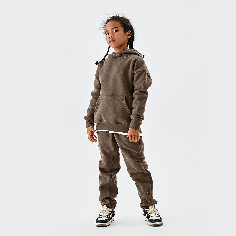 Children Clothing Factory - OEM/ODM 350G Fleece Hoodie Sweatshirts Pants Set