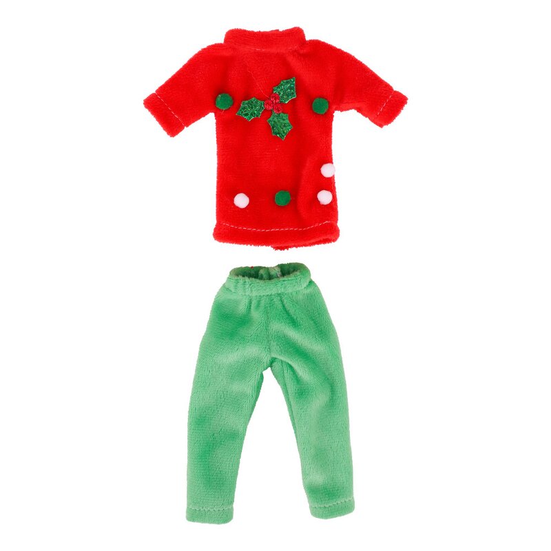 Christmas Doll Clothing Manufacturer - OEM/ODM 30cm Bobby Doll Fleece Top Pants Set