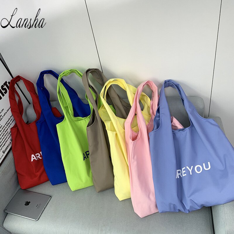Shopping Bags Manufacturer - OEM/ODM Literature Art Candy Colors Canvas Shoulder Bag