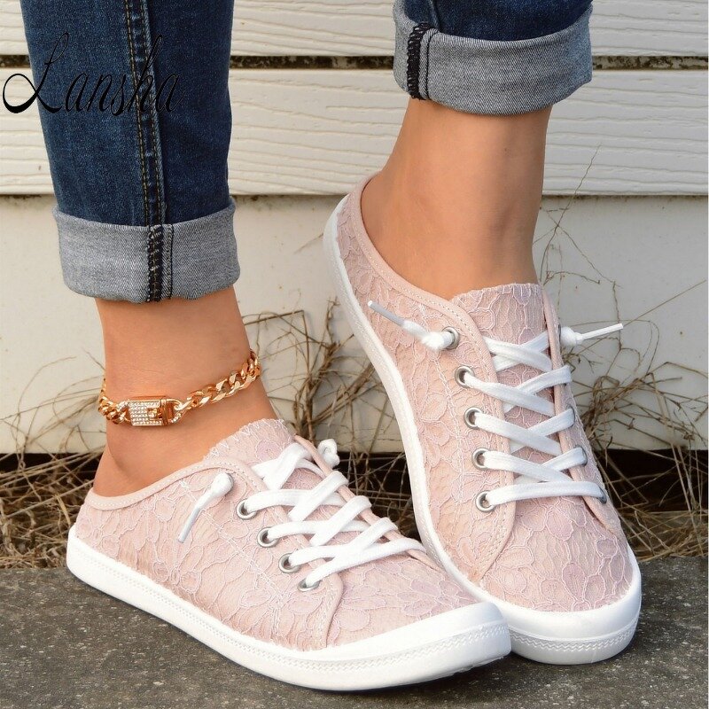 Lace Up Shoes Manufacturer - OEM/ODM Spring Summer New Flat Canvas Walking Shoes