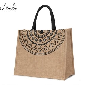 Linen Bag Manufacturer - OEM/ODM Large Capacity Brown Portable Mommy Tote Bag