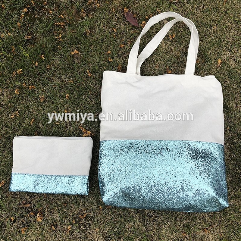Tote Bags Factory - OEM/ODM Sequined Multi-color Lighting Canvas Tote Set