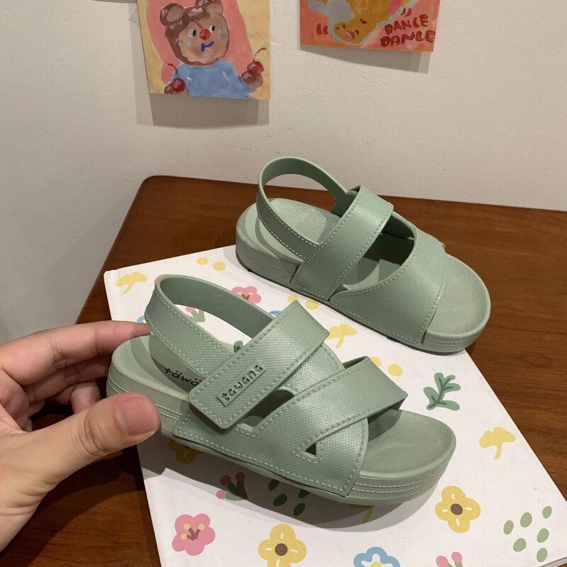 Beach Sandals Manufacturer - OEM/ODM Candy Color Double Cross Strap EVA Slides