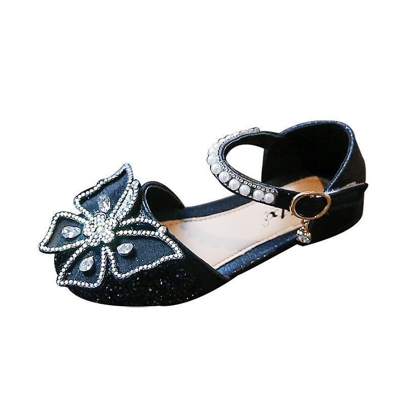 Flat Sandals Factory - OEM/ODM Sparkle Beaded Butterfly Decorated PU Leather