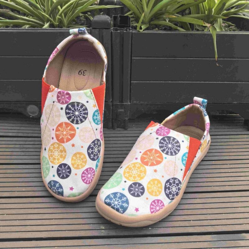 Canvas Shoes Manufacturer - OEM/ODM Christmas Santa Deer Print Loafers Sneakers