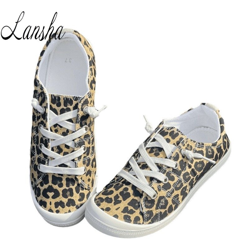 Canvas Shoes Factory - OEM/ODM High Quality Leopard Print Flat-soled Walking