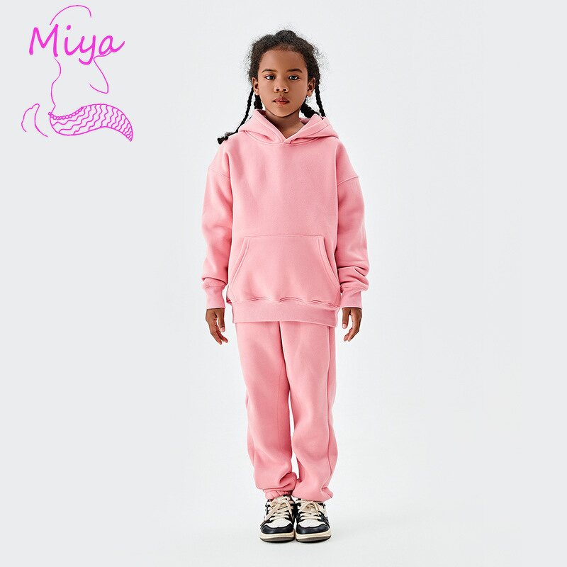 Children Clothing Factory - OEM/ODM 350G Fleece Hoodie Sweatshirts Pants Set