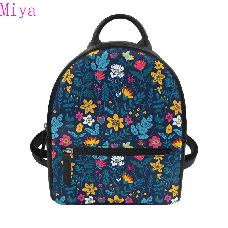 Children Backpack Manufacturer - OEM/ODM Custom Logo Floral Print PU Leather Backpack