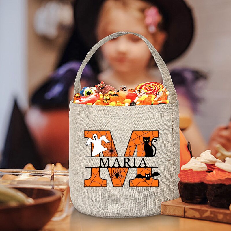 Trick or Treat Bag Factory - OEM/ODM Personalised Initial Name Candy Bucket Bag