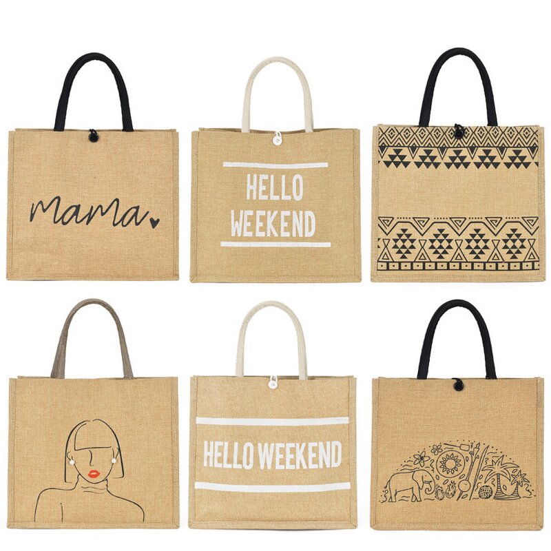 Linen Bag Manufacturer - OEM/ODM Large Capacity Brown Portable Mommy Tote Bag