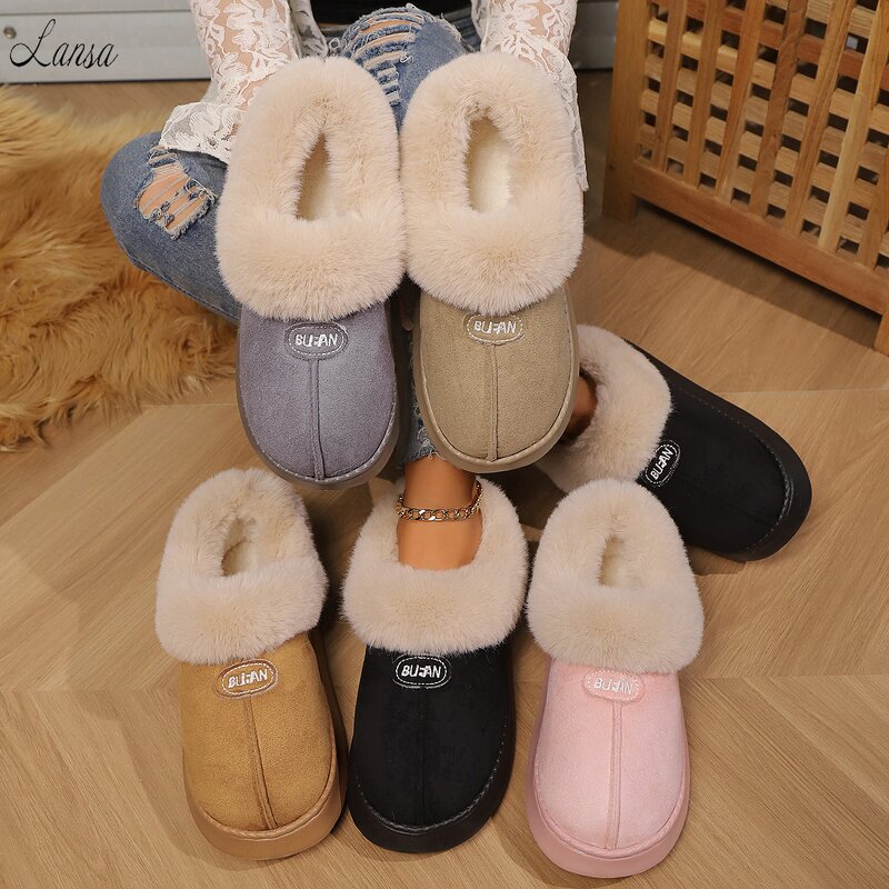 Snow Boots Factory - OEM/ODM Platform EVA Sole Fluffy Ankle Boots